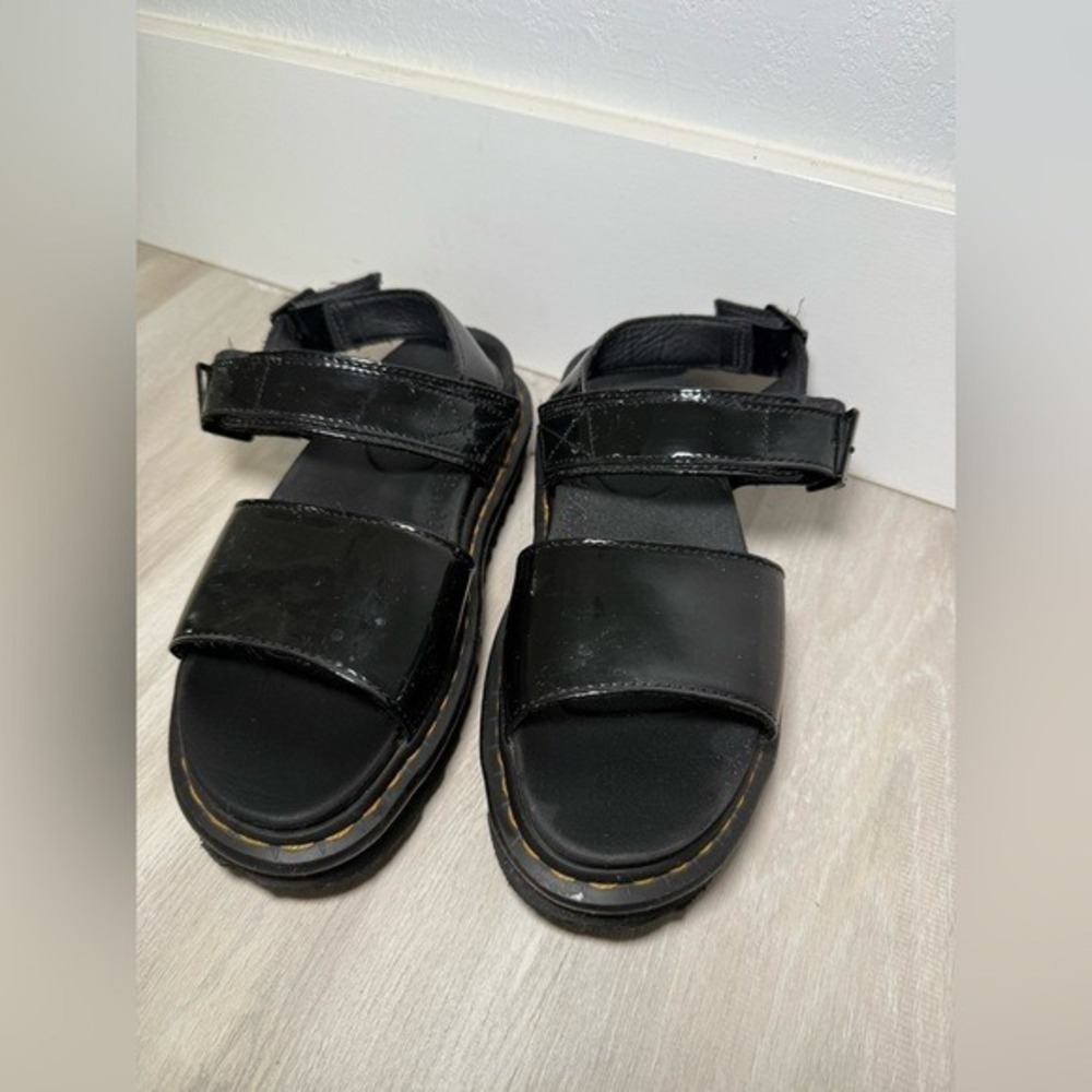 Dr Martens Voss Quad Platform Patent Leather Gladiator Sandals Women US 7 UK 5 - Picture 7 of 12
